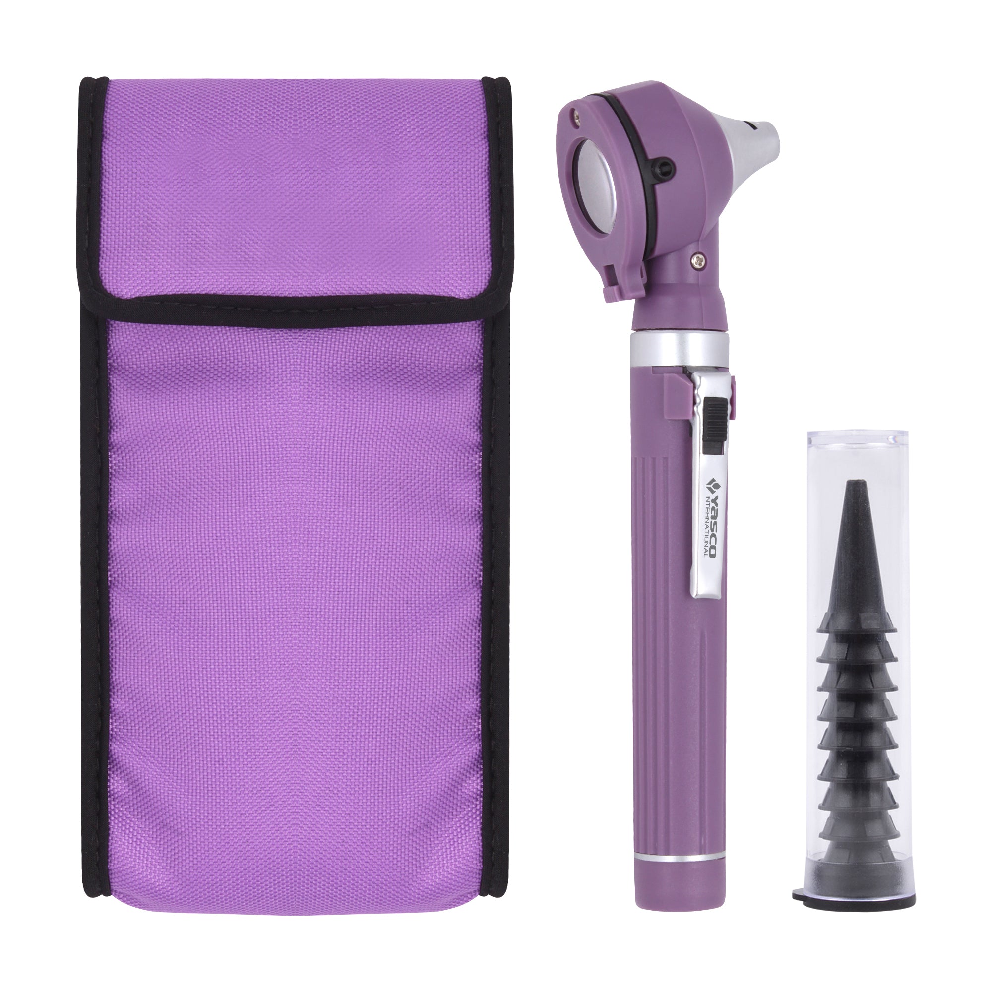 Fiber Optic Mini Otoscope Set - Purple