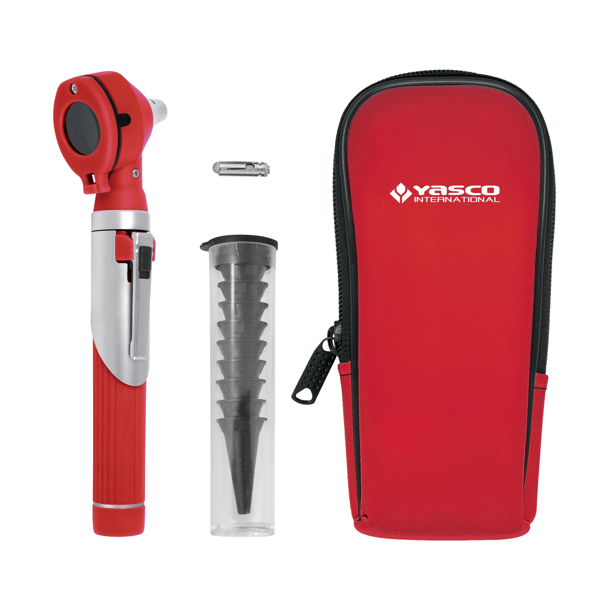 Fiber Optic Mini Otoscope Set - Brass Ring - Multi colors