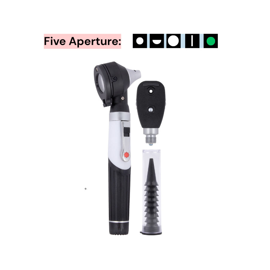Fiber Optic EENT Diagnostic Set | Mini Otoscope & Ophthalmoscope