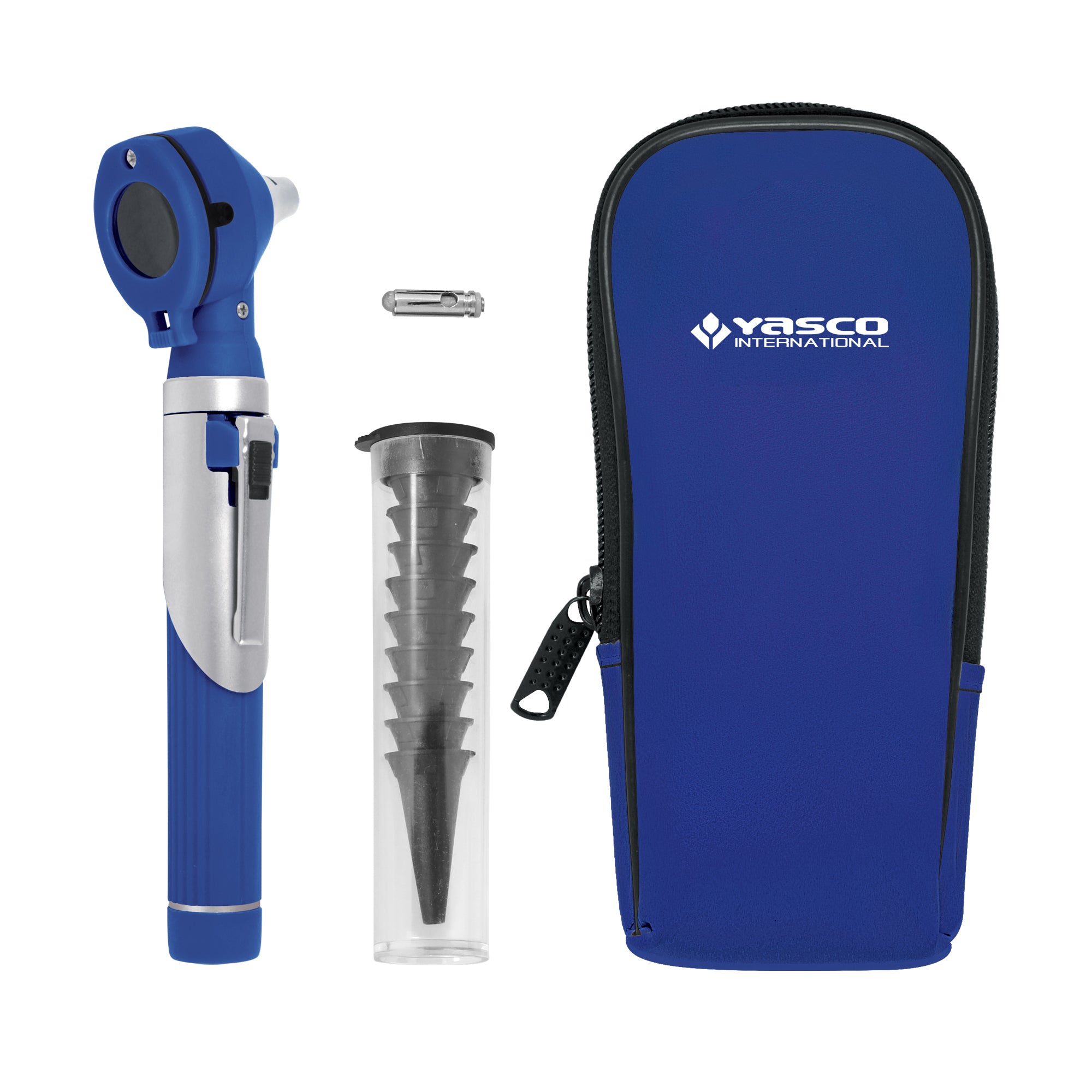 Fiber Optic Mini Otoscope Set - Brass Ring - Multi colors