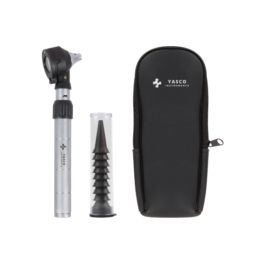 Fiber Optic Brass Otoscope Set | Baby Handle Main image