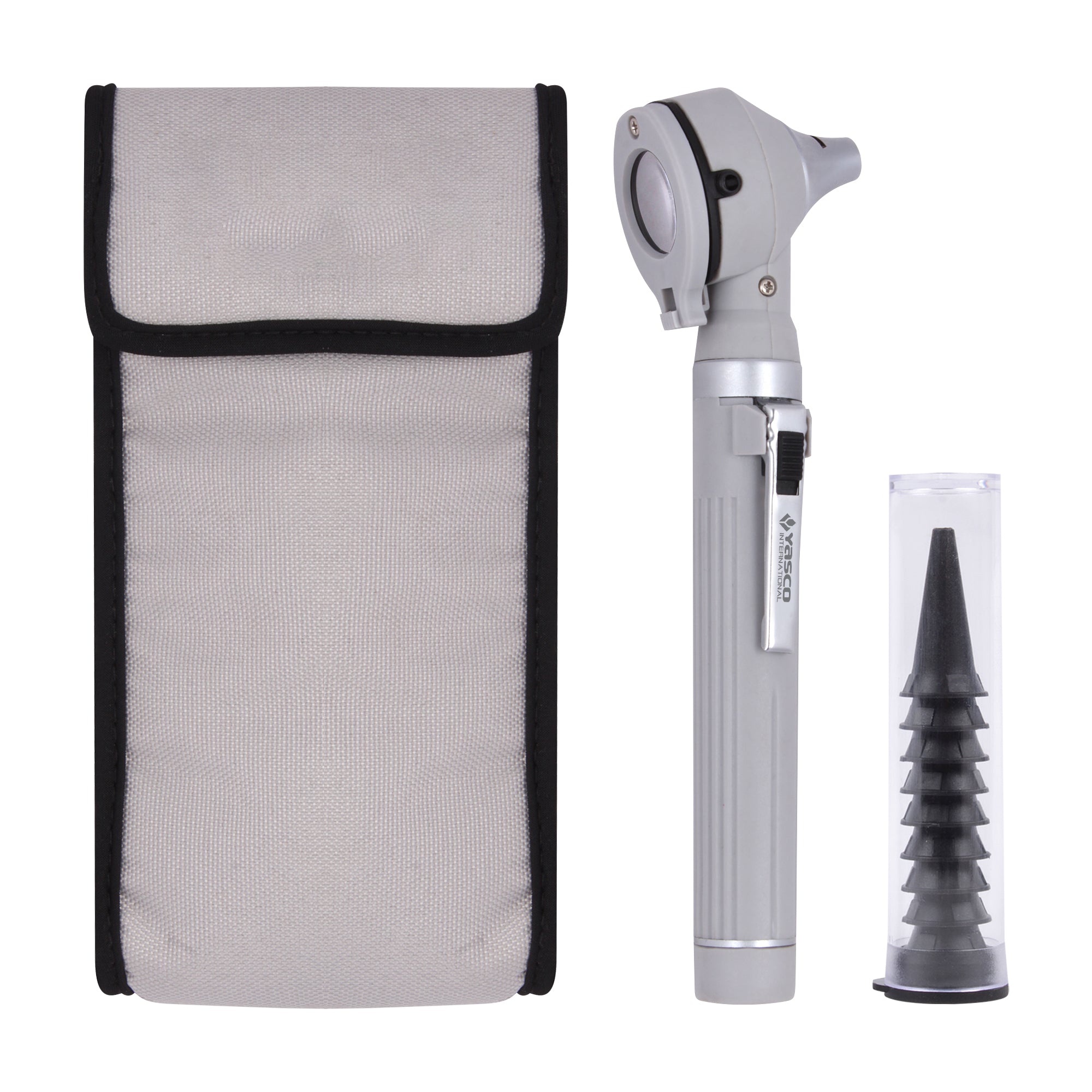 Fiber Optic Mini Otoscope Set - Gray