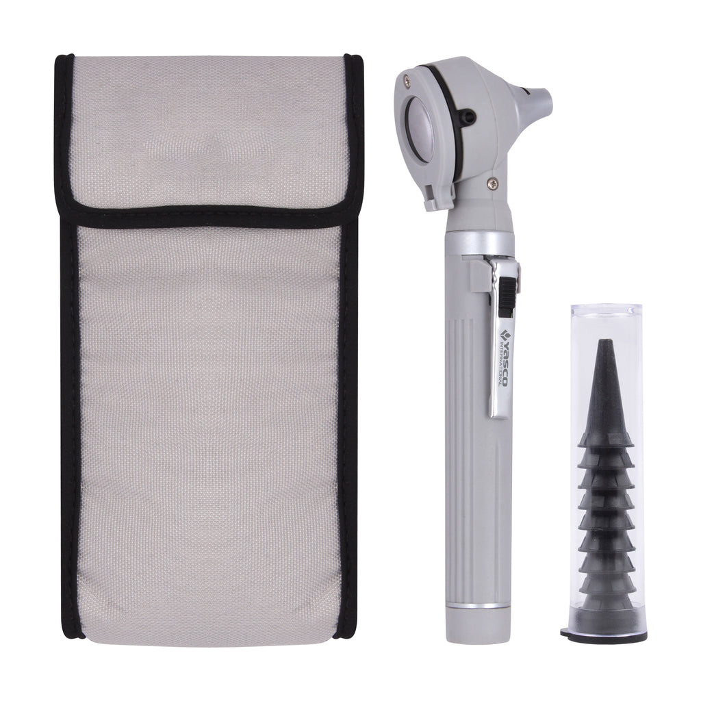 Fiber Optic Mini Otoscope Set - Gray