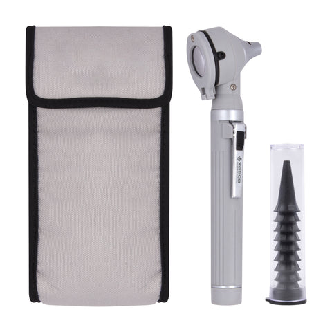 Fiber Optic Mini Otoscope Set - Gray