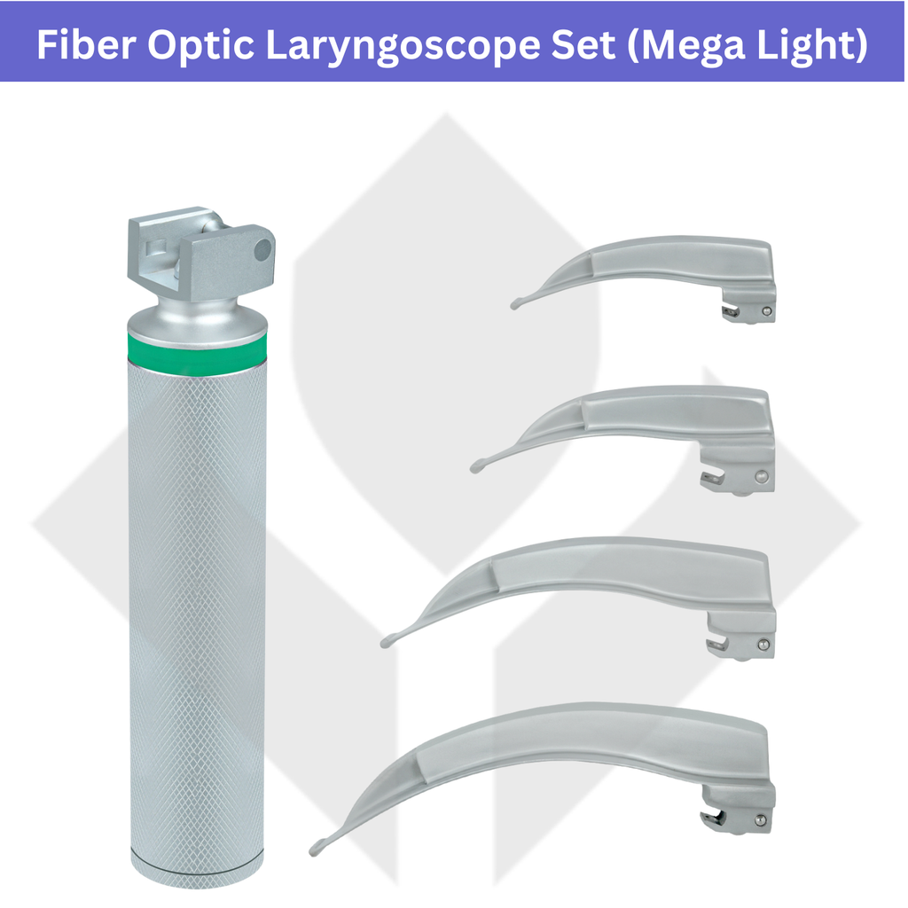 Fiber Optic (F.O) Macintosh Megalight Laryngoscope Set