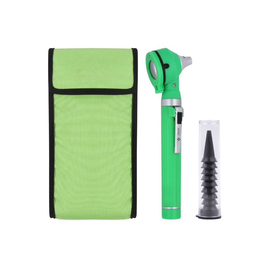 Fiber Optic Pocket Otoscope Set | Green Main image