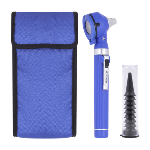 Fiber Optic Mini Otoscope Set - Navy Blue