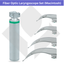 Fiber Optic (F.O) Laryngoscope Set, Interchangeable Light, Macintosh