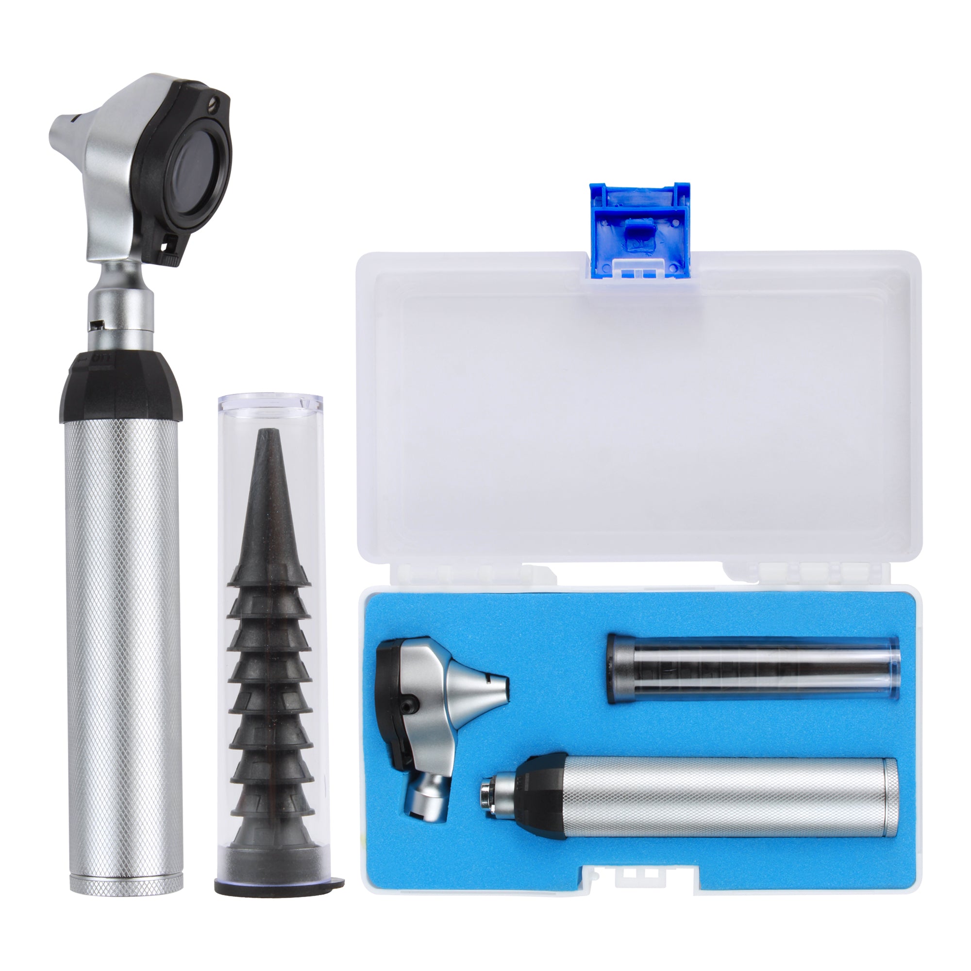 Fiber Optic Brass Otoscope Set
