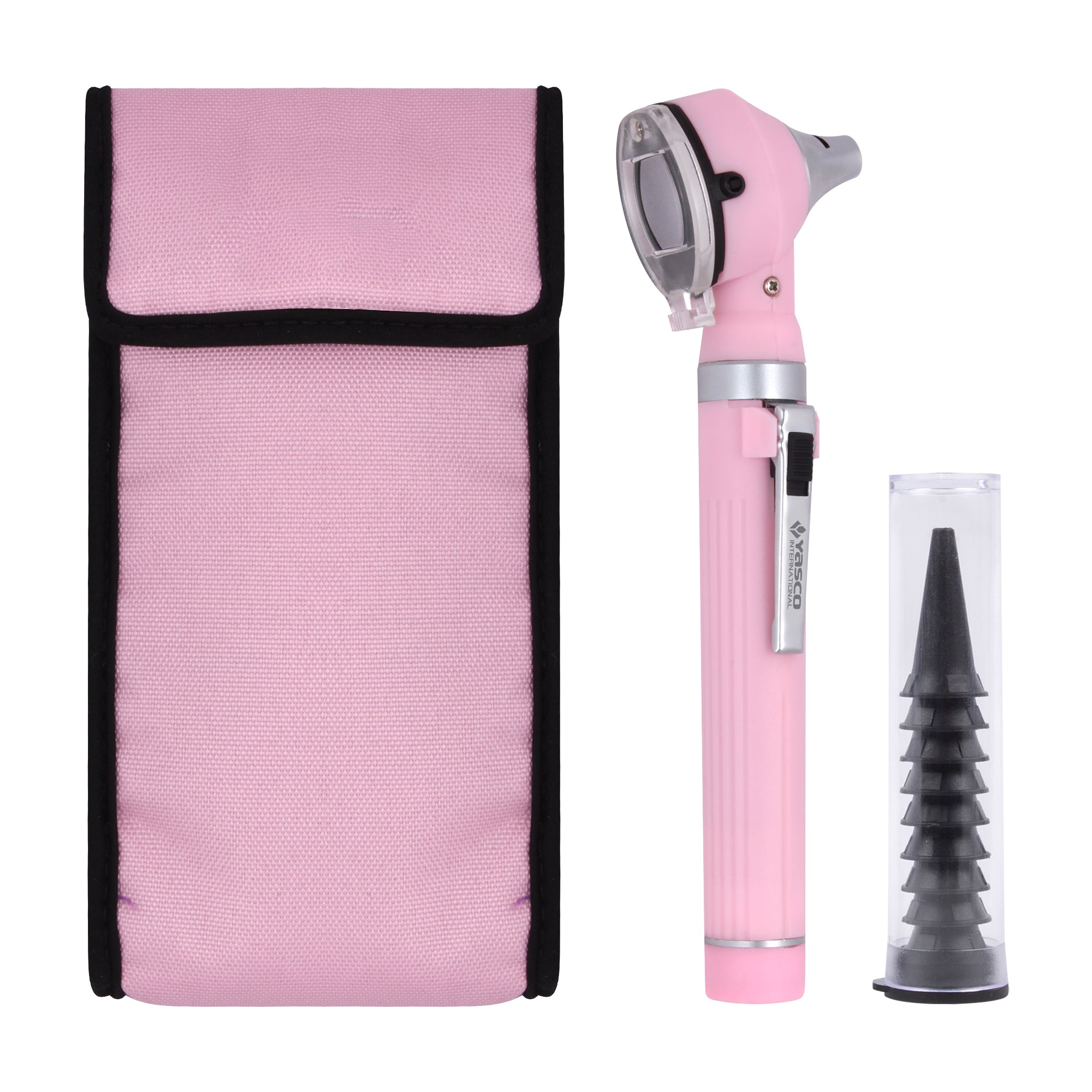 Fiber Optic Mini Otoscope Set - Pearl Pink