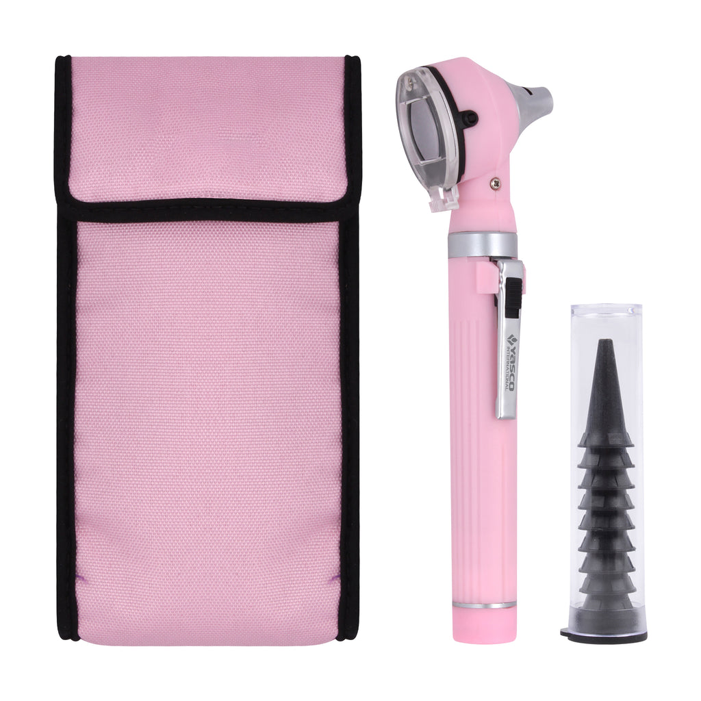 Fiber Optic Mini Otoscope Set - Pearl Pink
