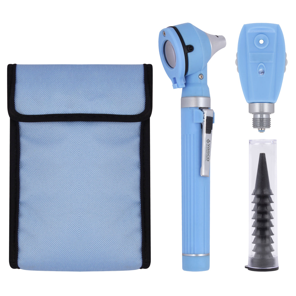 Fiber Optic Mini Ophthalmoscope & Otoscope Set - Ceil Blue