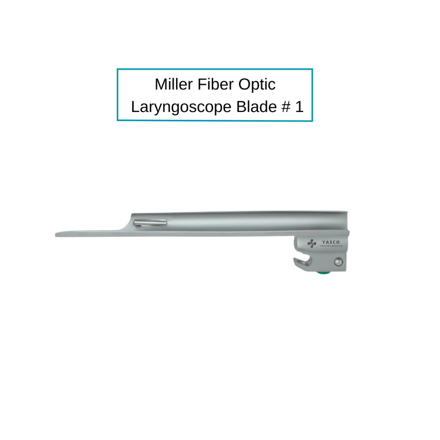 Fiber Optic Miller Laryngoscope Blades | Straight Tip