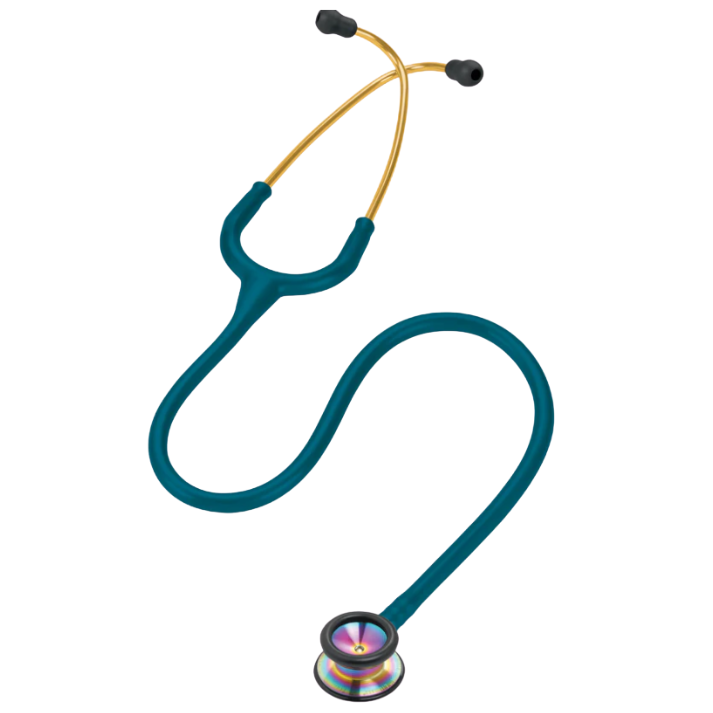 Littmann Pediatric Stethoscope - Caribbean Blue Tube & Rainbow Finish - 2153 Secondary image