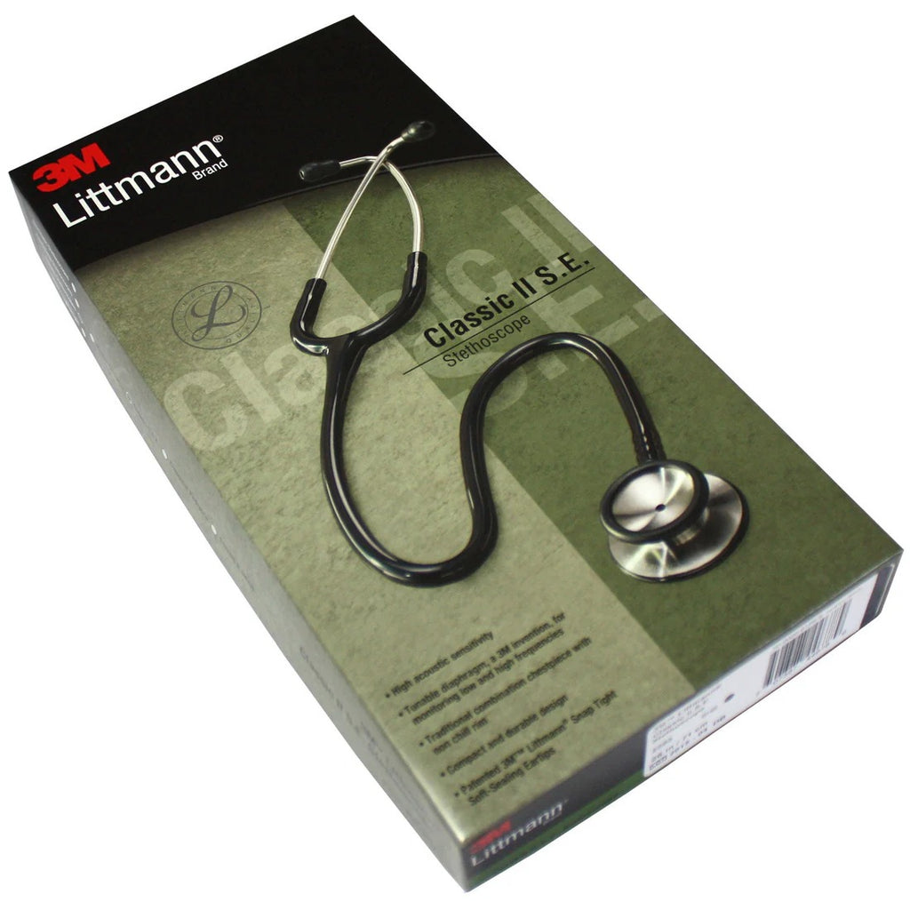 Littmann Classic II Stethoscope - Black Tube & Standard Finish - 2201