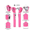 Fiber Optic Pocket Otoscope Set | Rose Pink