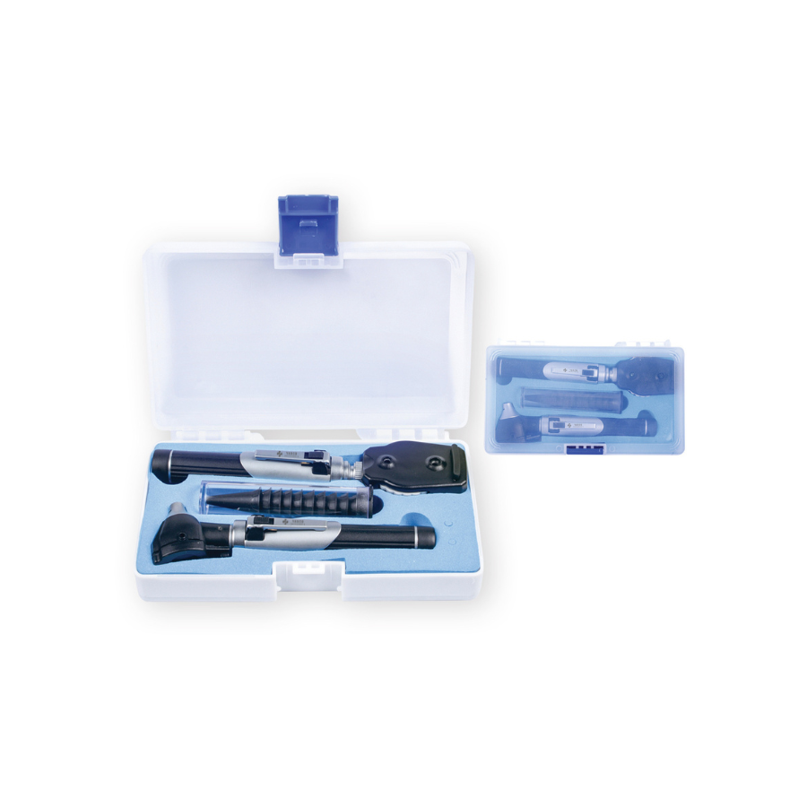 Fiber Optic EENT Diagnostic Set | Mini Otoscope & Ophthalmoscope