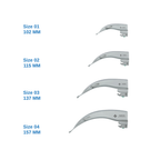Fiber Optic Macintosh Laryngoscope Set | 2.5V LED Intubation Kit