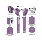 Fiber Optic Pocket Otoscope Set | Purple