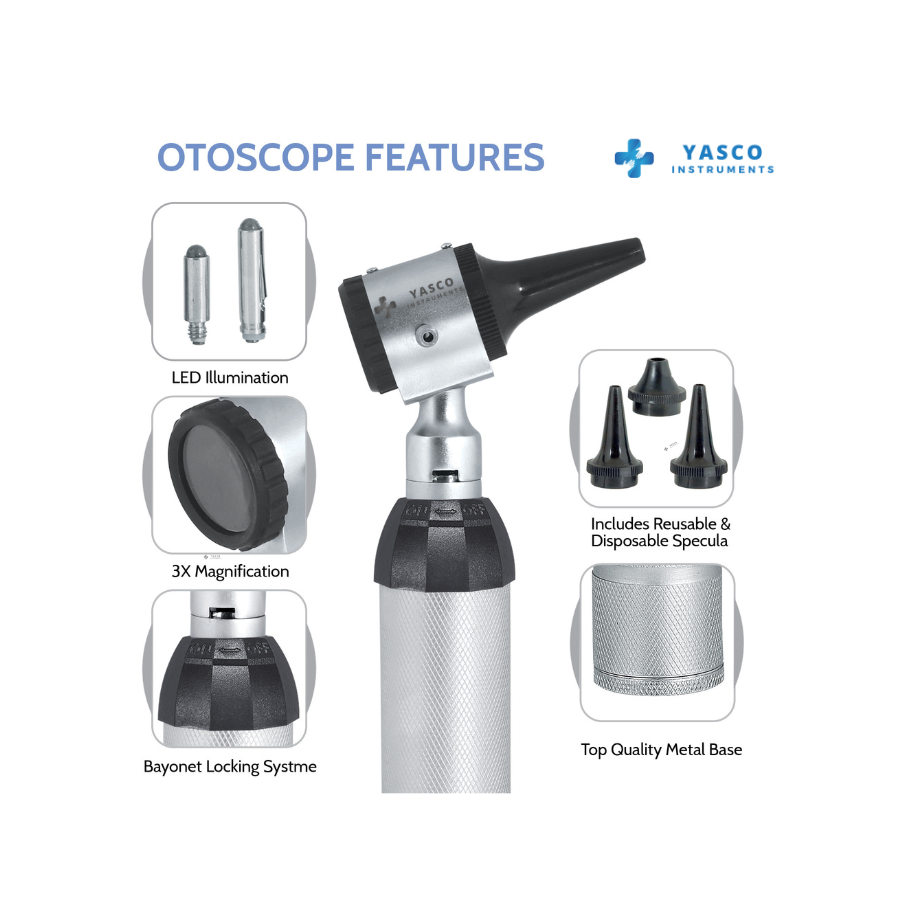 2.5V EENT Diagnostic Set | Otoscope & Ophthalmoscope
