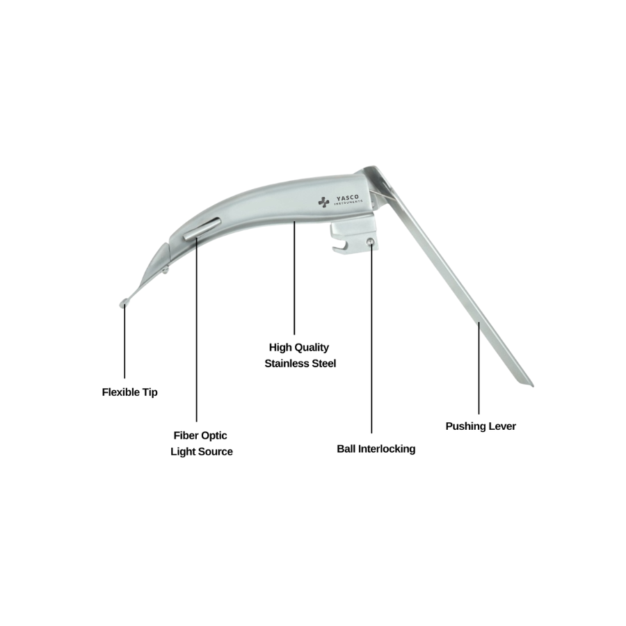 Fiber Optic McCoy Laryngoscope Blade | Flexible Tip