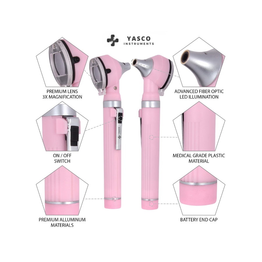 Fiber Optic Pocket Otoscope Set | Pearl Pink Secondary image