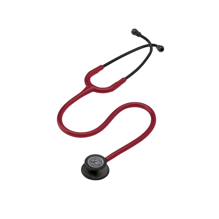 Littmann Classic III Stethoscope 5868 | Burgundy Tube | All Black Finish