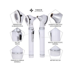 Fiber Optic Pocket Otoscope Set | White