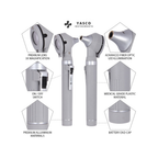 Fiber Optic Pocket Otoscope Set | Gray
