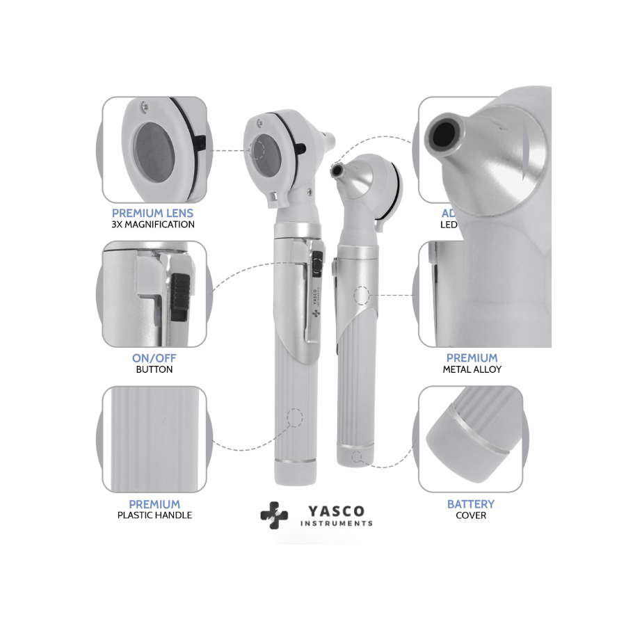 Fiber Optic Pocket Otoscope Set | Gray Secondary image