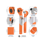 Fiber Optic Pocket Otoscope Set | Orange