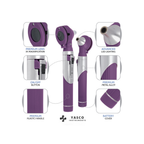 Fiber Optic Pocket Otoscope Set | Purple