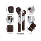 Fiber Optic Pocket Otoscope Set | Chocolate Brown