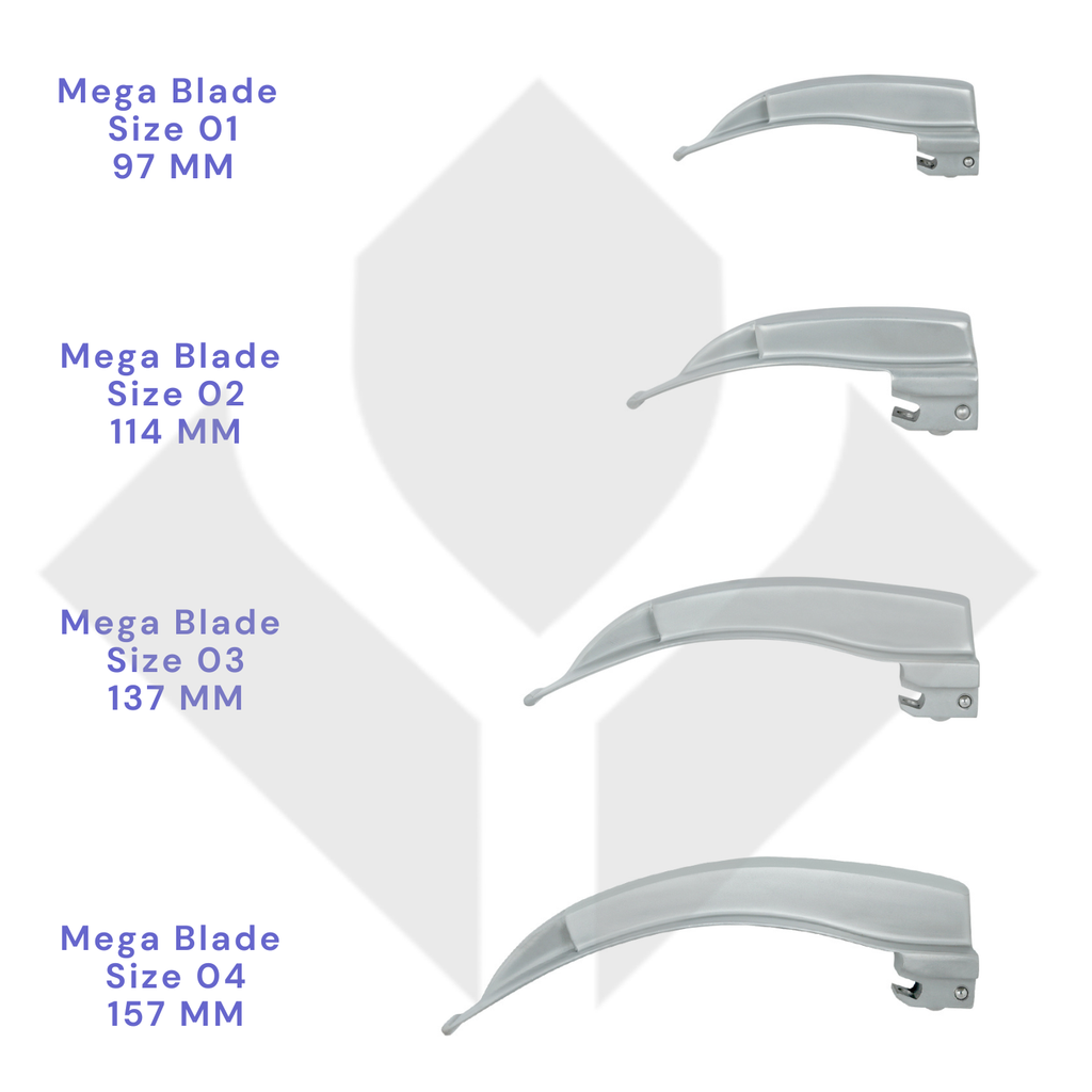 Fiber Optic (F.O) Macintosh Megalight Laryngoscope Set