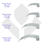 Fiber Optic (F.O) Macintosh Megalight Laryngoscope Set