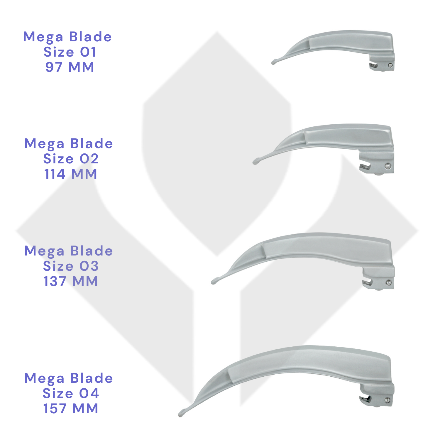 Fiber Optic (F.O) Macintosh Megalight Laryngoscope Set