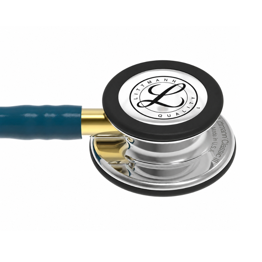 Littmann Classic III Stethoscope 5874 | Caribbean Blue Tube | Mirror Finish Secondary image