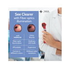 Fiber Optic Pocket Otoscope Set | Burgundy