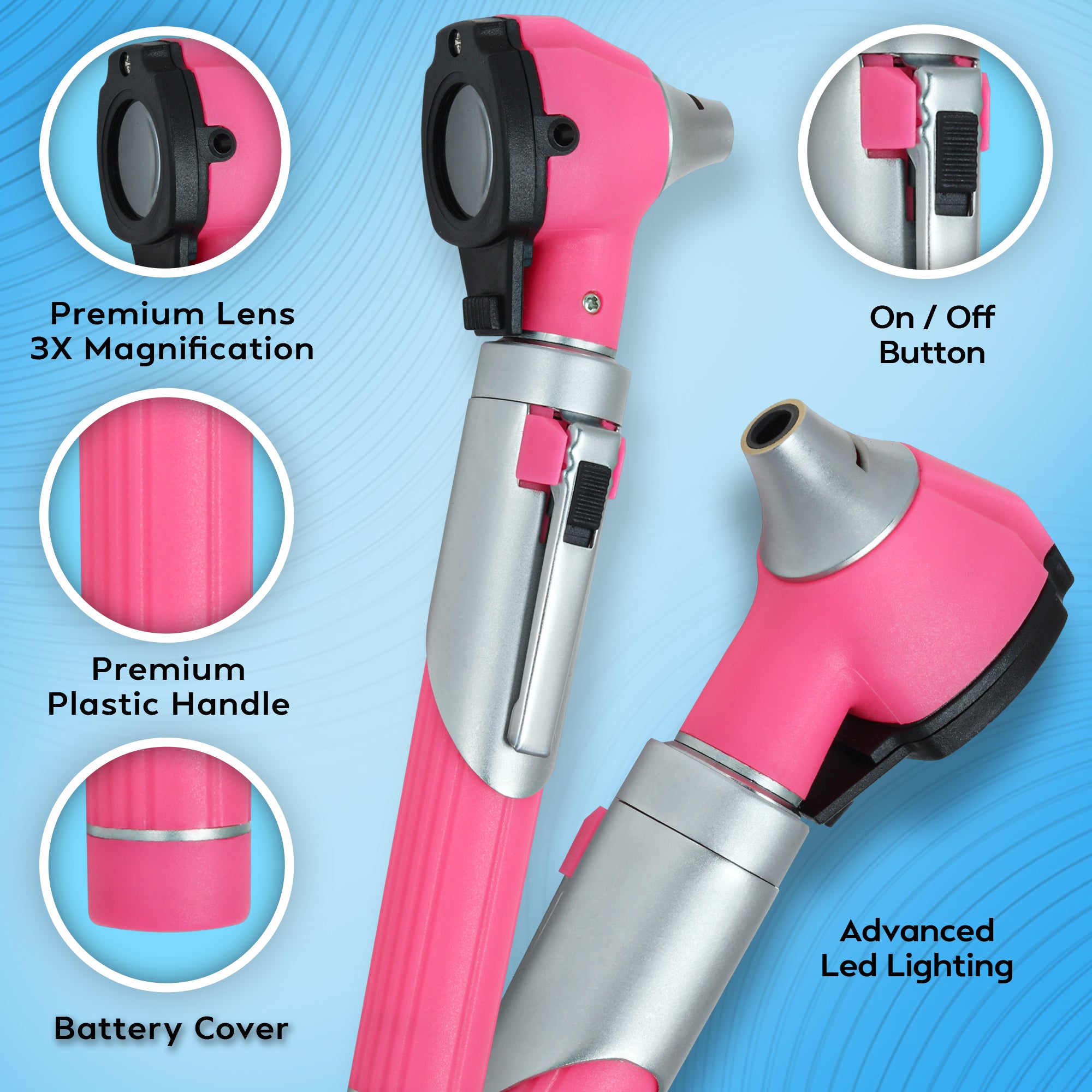 Fiber Optic Mini Otoscope Set - Pear Pink Secondary image