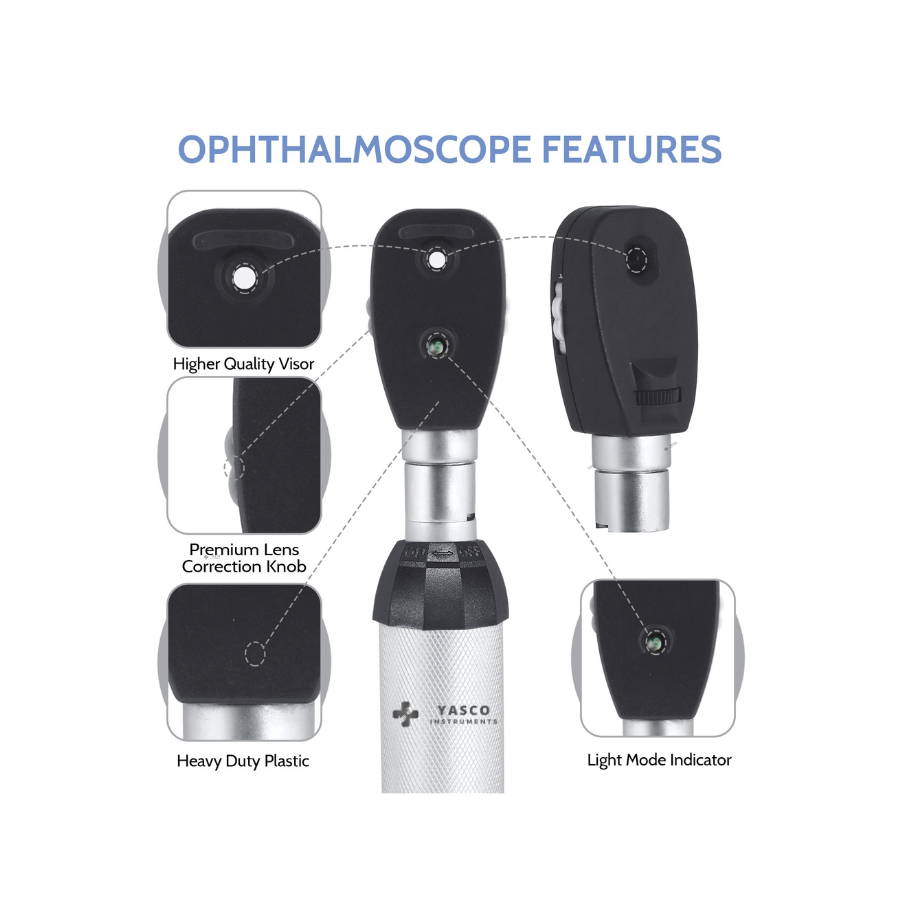 2.5V EENT Diagnostic Set | Otoscope & Ophthalmoscope