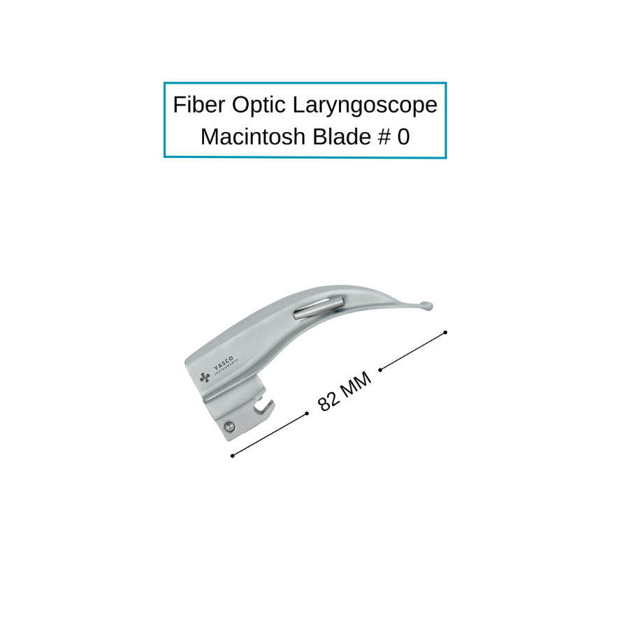 Fiber Optic Macintosh Laryngoscope Blades | Sizes 0–5