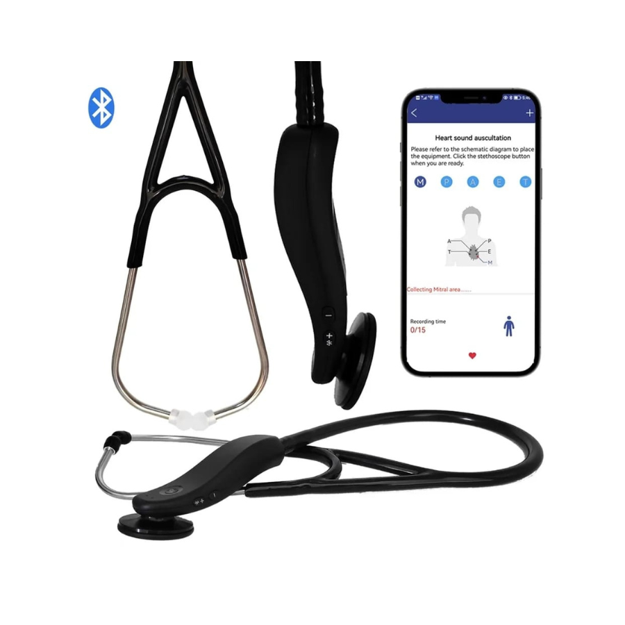 Digital Medical Bluetooth Electronic Stethoscope - Purple