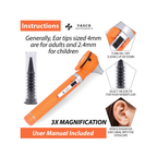Fiber Optic Pocket Otoscope Set | Orange