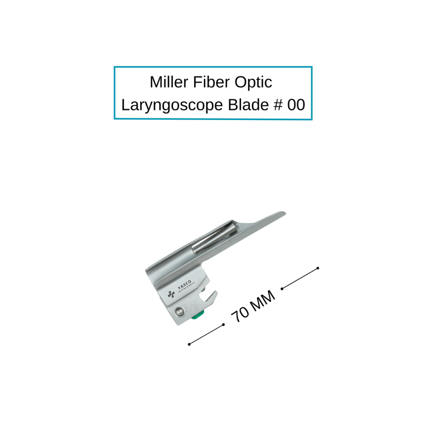 Fiber Optic Miller Laryngoscope Blades | Straight Tip