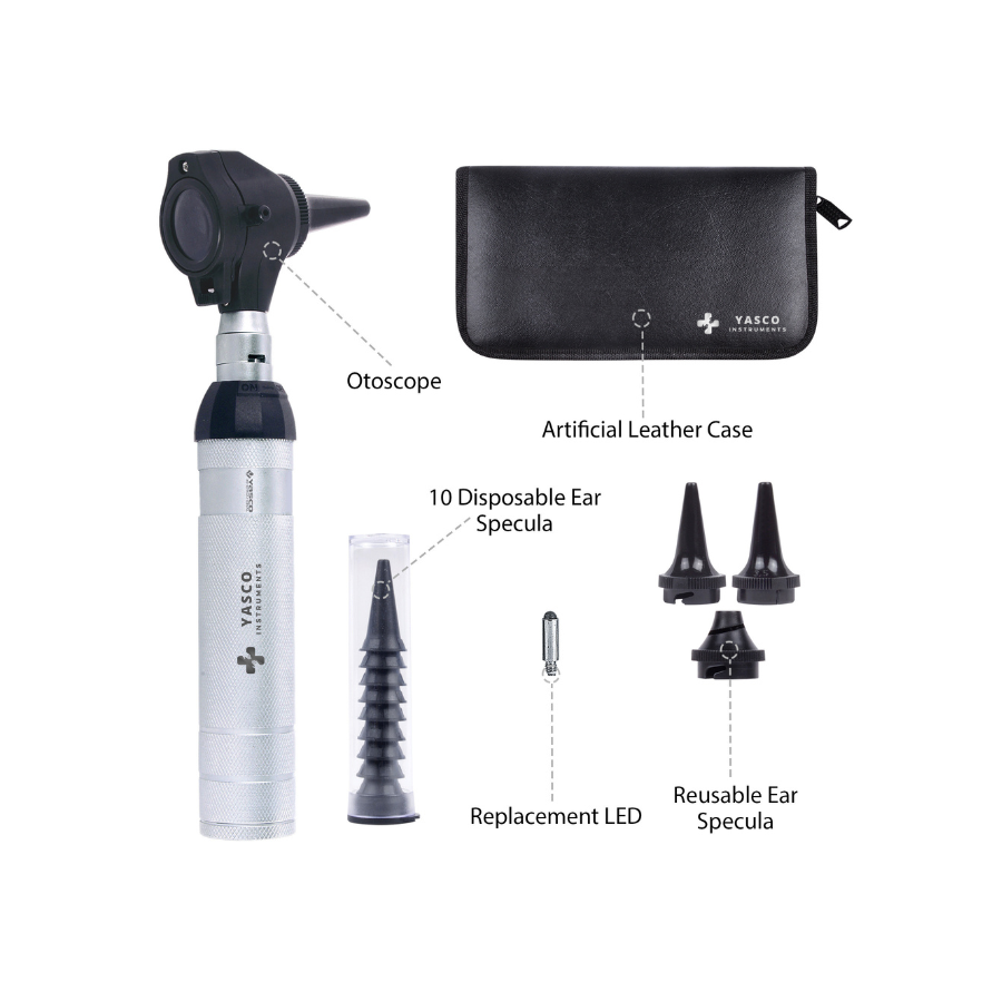 Conventional Otoscope Set | Full Black Finish Head