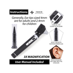 Fiber Optic Pocket Otoscope Set | Black