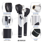 Fiber Optic Mini Otoscope Set - Black