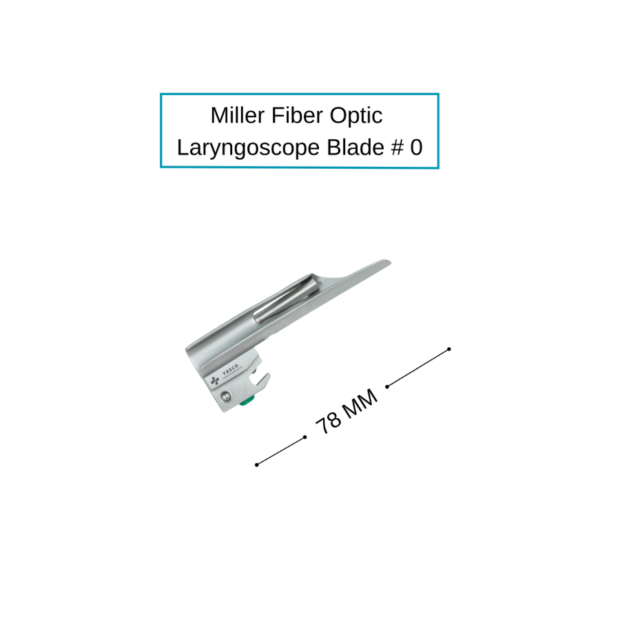 Fiber Optic Miller Laryngoscope Blades | Straight Tip