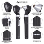 Fiber Optic Mini Otoscope Set - Black
