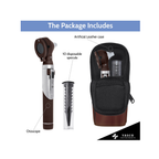 Fiber Optic Pocket Otoscope Set | Chocolate Brown